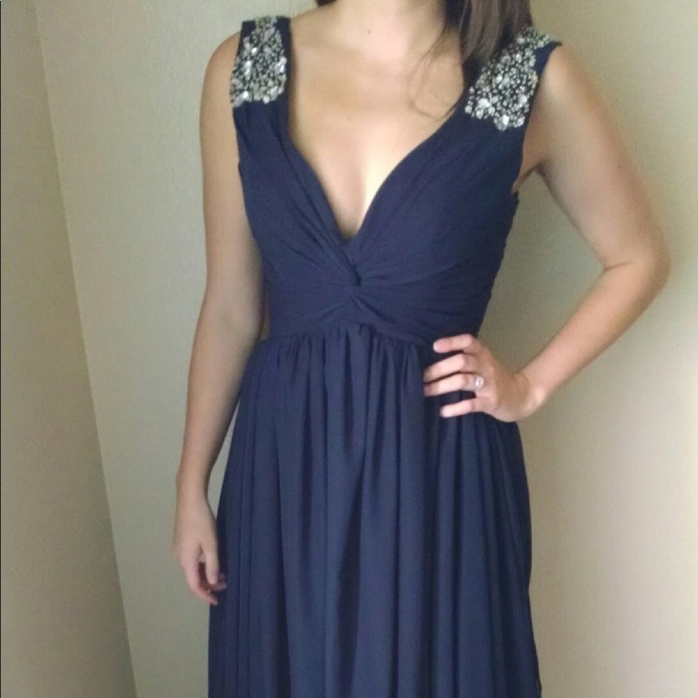 Navy blue gown